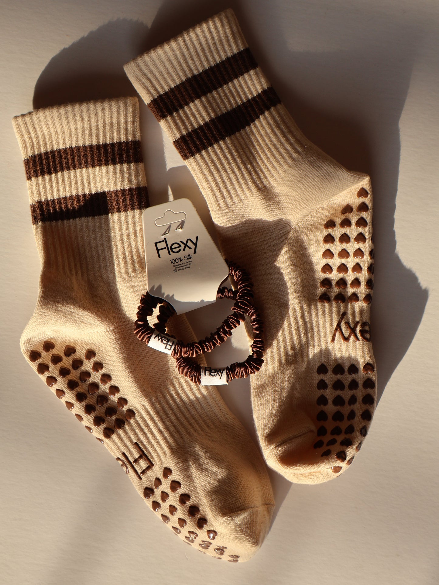 Cappuccino Grip Socks