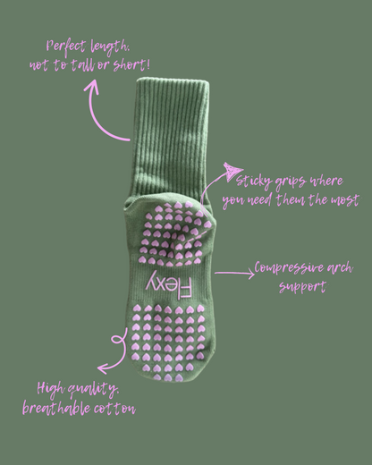 Matcha Grip Socks