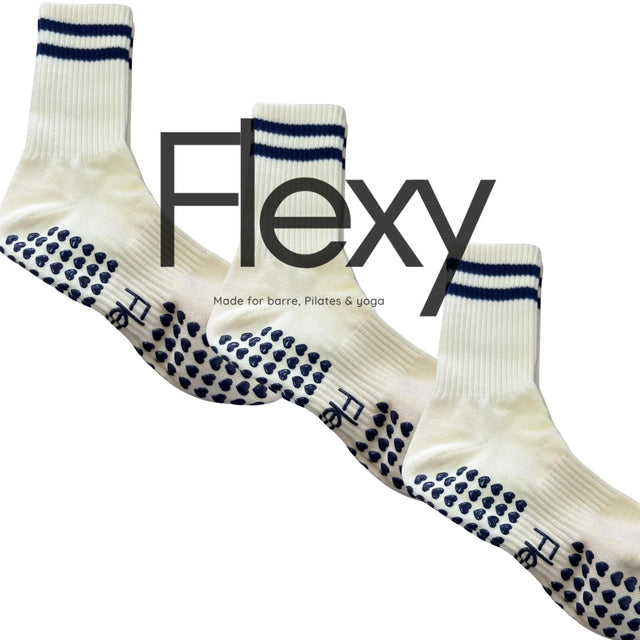 Blue Hearts Grip Socks